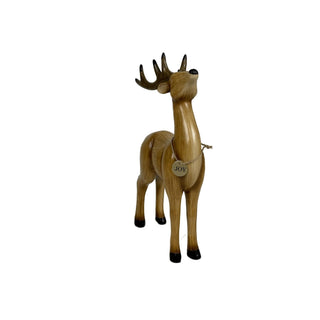 Reno decorativo navideño efecto madera de pie 33.8 cm – marrón