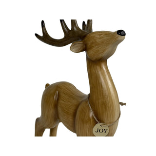 Reno decorativo navideño efecto madera de pie 33.8 cm – marrón