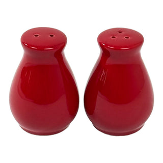 Juego de salero y pimentero cerámica, 2 piezas 7.8 cm - color rojo