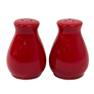 Juego de salero y pimentero cerámica, 2 piezas 7.8 cm - color rojo