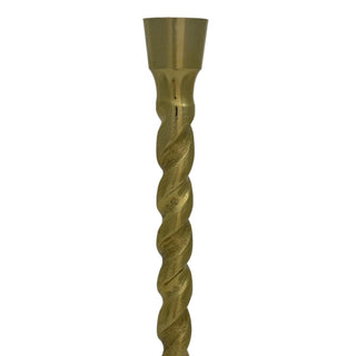 Portavelas de aluminio torneado 32 cm – dorado
