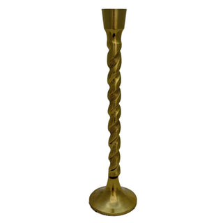 Portavelas de aluminio torneado 32 cm – dorado