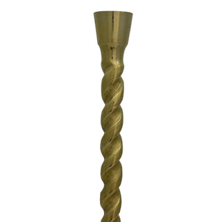 Portavelas de aluminio torneado 41 cm – dorado