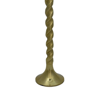Portavelas de aluminio torneado 41 cm – dorado