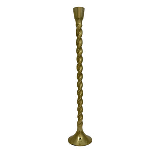 Portavelas de aluminio torneado 41 cm – dorado