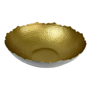 Bowl decorativo de hierro 37.5 cm – plateado/dorado