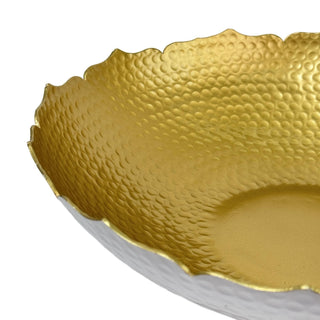 Bowl decorativo de hierro 37.5 cm – plateado/dorado