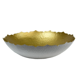 Bowl decorativo de hierro 37.5 cm – plateado/dorado