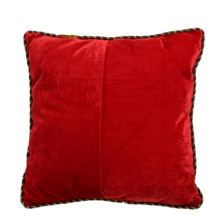 Cojín navideño de terciopelo 35 cm - color rojo