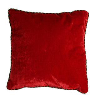 Cojín navideño de terciopelo 35 cm - color rojo