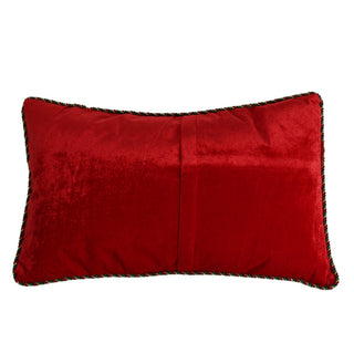 Cojín navideño de terciopelo  rectangular 48 cm - color rojo