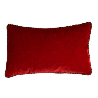 Cojín navideño de terciopelo  rectangular 48 cm - color rojo