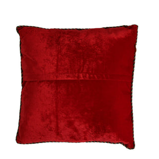Cojín navideño de terciopelo  rectangular 50 cm - color rojo