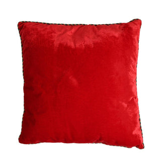 Cojín navideño de terciopelo  rectangular 50 cm - color rojo