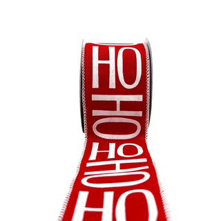 Cinta navideña Ho Ho Ho, 8 metros - color rojo