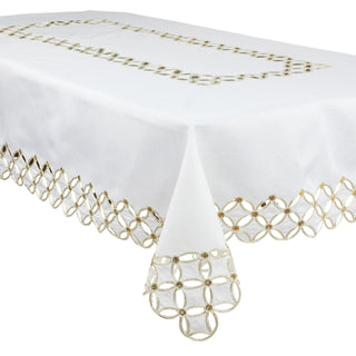 Juego de mantel, con 8 servilletas, 9 piezas 270 × 180 - Color Ivory