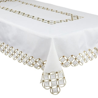 Juego de mantel, con 8 servilletas, 9 piezas 270 × 180 - Color Ivory