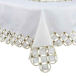 Juego de mantel, con 8 servilletas, 9 piezas 270 × 180 - Color Ivory