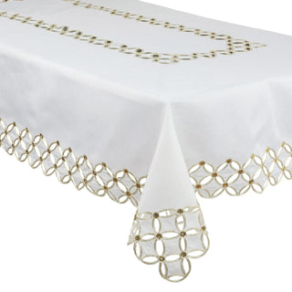 Juego de mantel, con 8 servilletas, 9 piezas 270 × 180 - Color Ivory