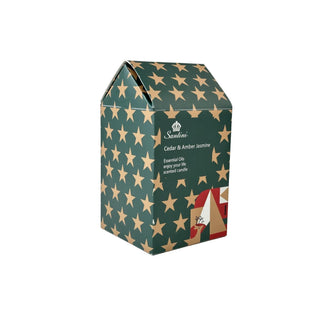 Vela aromática cedro y jazmín ámbar en envase de vidrio domo 12 cm
