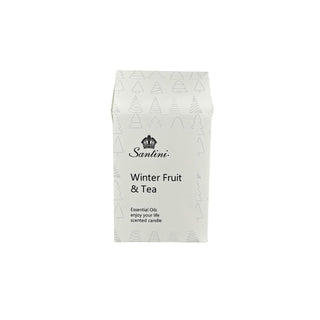 Vela aromática fruta de invierno y te en envase de vidrio domo 12 cm