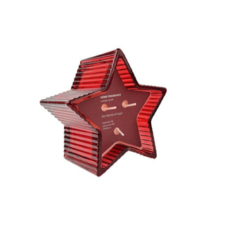 Vela aromática Ricas Bayas y azúcar en envase de vidrio en forma de estrella 13 cm