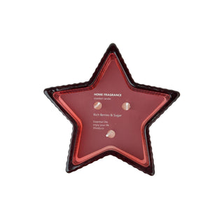 Vela aromática Ricas Bayas y azúcar en envase de vidrio en forma de estrella 13 cm