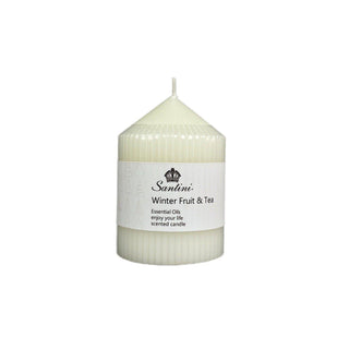 Vela de pilar aromática fruta de invierno y te 10 cm