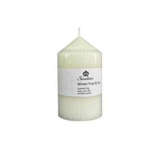 Vela de pilar aromática fruta de invierno y te 12.5 cm