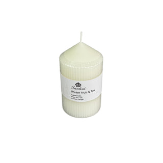 Vela de pilar aromática fruta de invierno y te 12.5 cm
