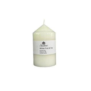 Vela de pilar aromática fruta de invierno y te 12.5 cm