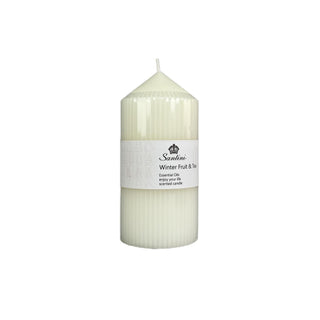 Vela de pilar aromática fruta de invierno y te 15 cm