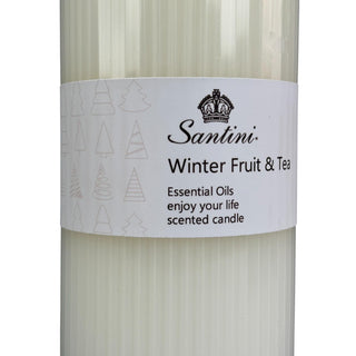 Vela de pilar aromática fruta de invierno y te 15 cm