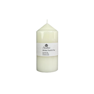 Vela de pilar aromática fruta de invierno y te 15 cm