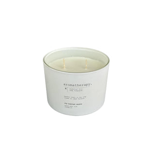 Vela aromática blanca en tarro de vidrio 8 cm