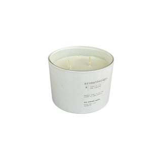 Vela aromática blanca en tarro de vidrio 8 cm