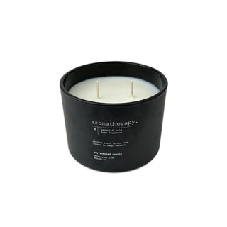 Vela aromática negra en tarro de vidrio 8 cm