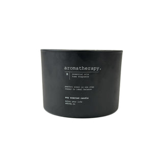 Vela aromática negra en tarro de vidrio 8 cm