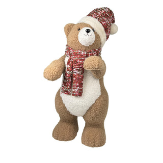Oso decorativo navideño 39 × 36 × 93 cm
