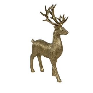 Reno decorativo navideño de pie 29 cm – dorado