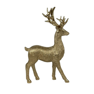 Reno decorativo navideño de pie 29 cm – dorado