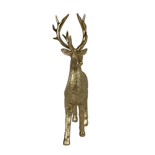 Reno decorativo navideño de pie 29 cm – dorado