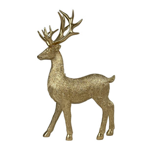 Reno decorativo navideño de pie 29 cm – dorado