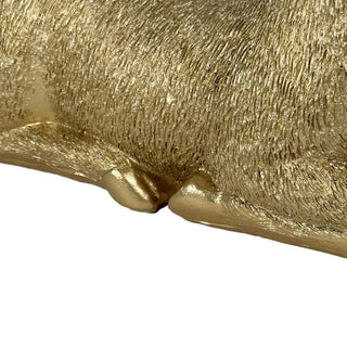 Reno decorativo navideño acostado 21 cm – dorado