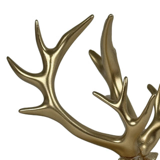 Reno decorativo navideño acostado 21 cm – dorado