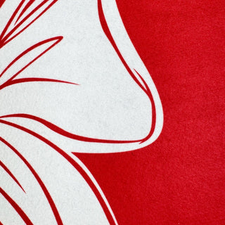 Alfombra navideña decorativa motivo Lazo. 45 × 75 cm - color rojo