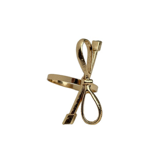 Juego de anillos para servilletas de metal motivo lazo 10.6 cm - color dorado
