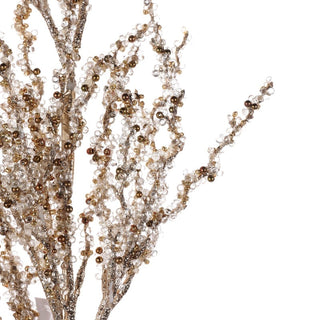 Rama decorativa navideña congelada 81 cm - color champaña