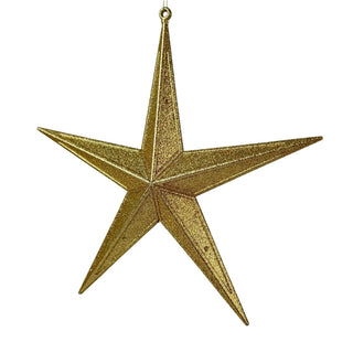 Estrella colgante navideña color dorado 28 × 4.5 × 29 cm