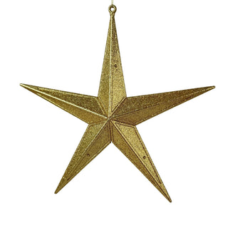Estrella colgante navideña color dorado 28 × 4.5 × 29 cm